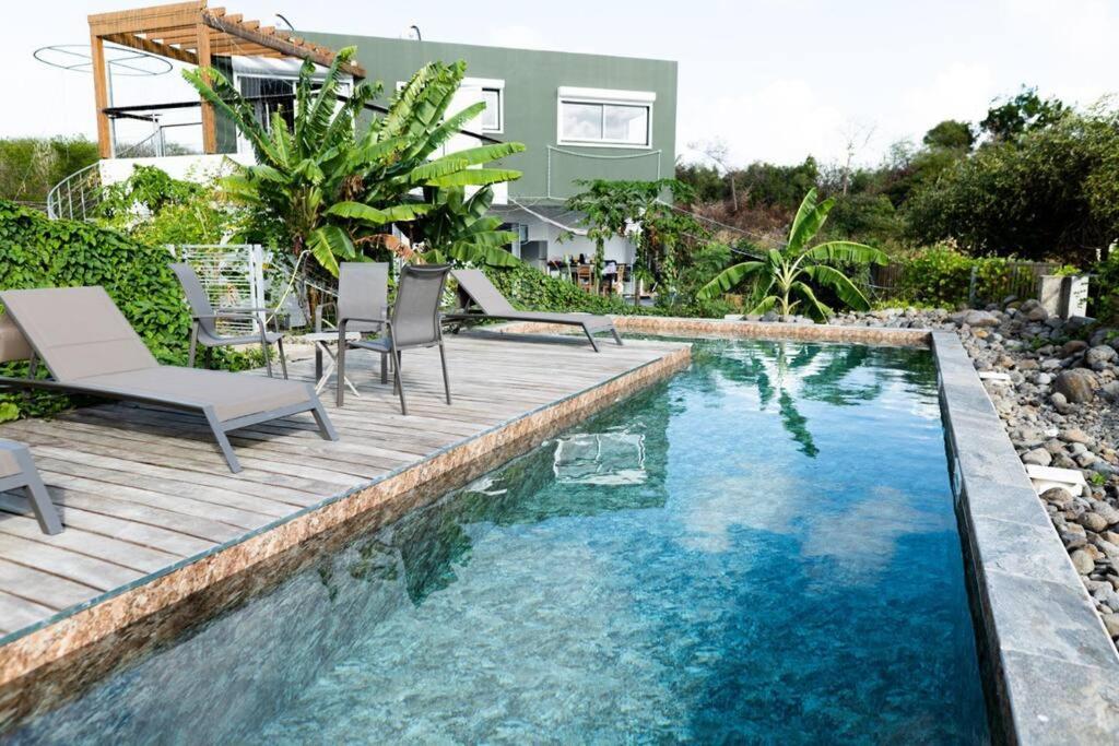 T3 Lumineux Avec Vue Exceptionnelle Et Piscine Oasis De Nature Et Serenite Petit-Canal Exteriér fotografie